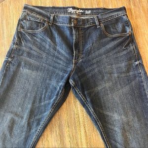 Mens Retro Wrangler Slim Boot Jeans